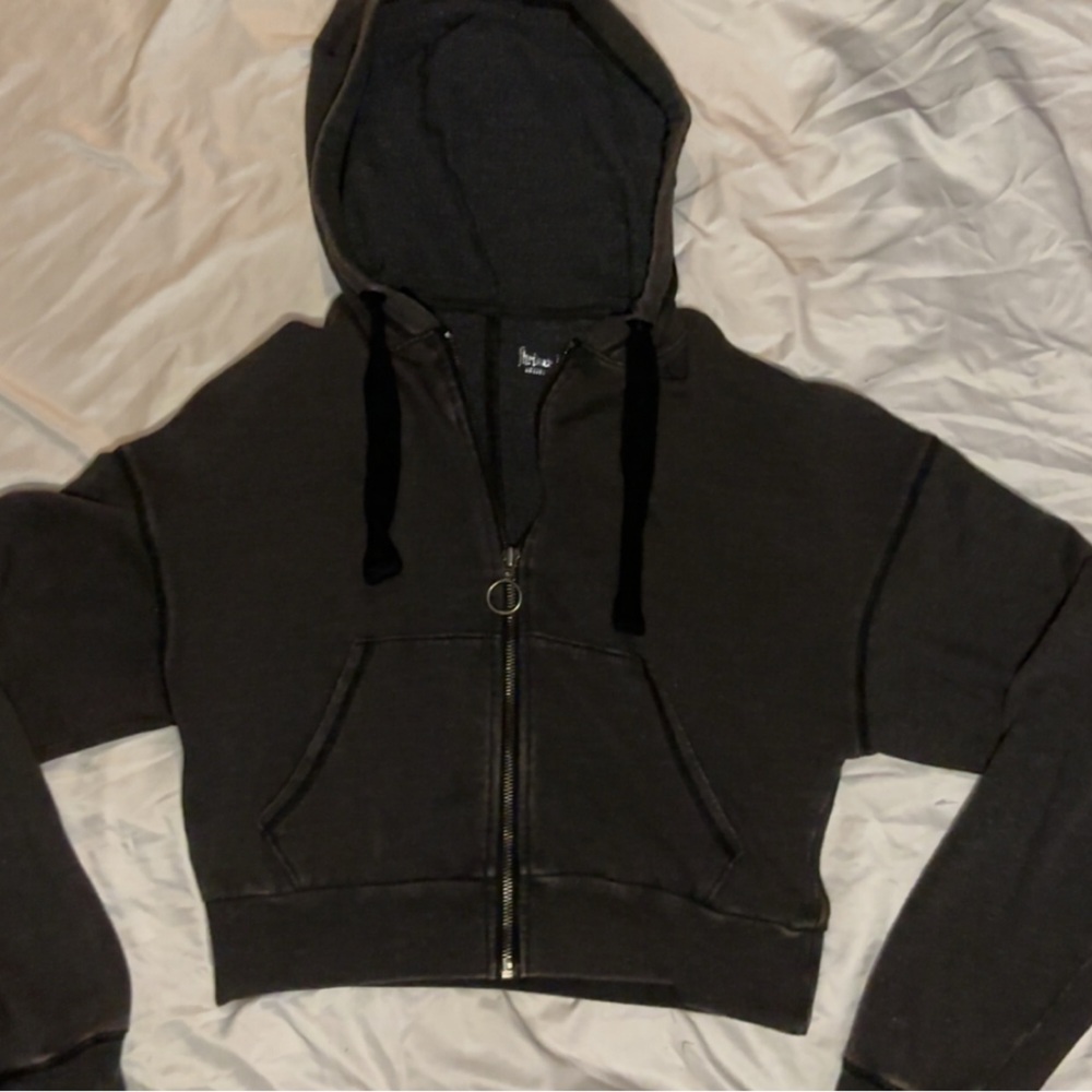 *GREAT CONDITION* Rusted Black/Grey Zip Up